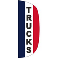 "TRUCKS" 3' x 8' Stationary Message Flutter Flag